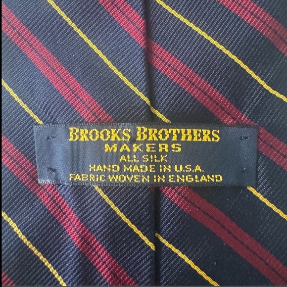 BROOKS BROTHERS Set of 2 Ties 100% Silk Patterned Striped - Picture 8 of 15